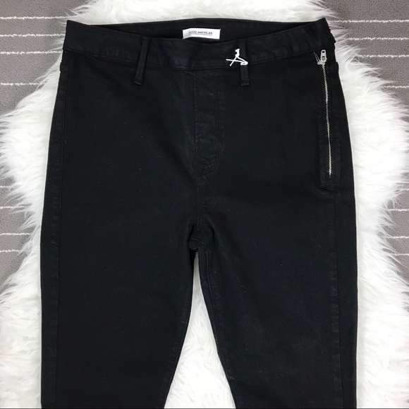 NEW Good American High Waist side zip skinny jeans - Picture 3 of 8